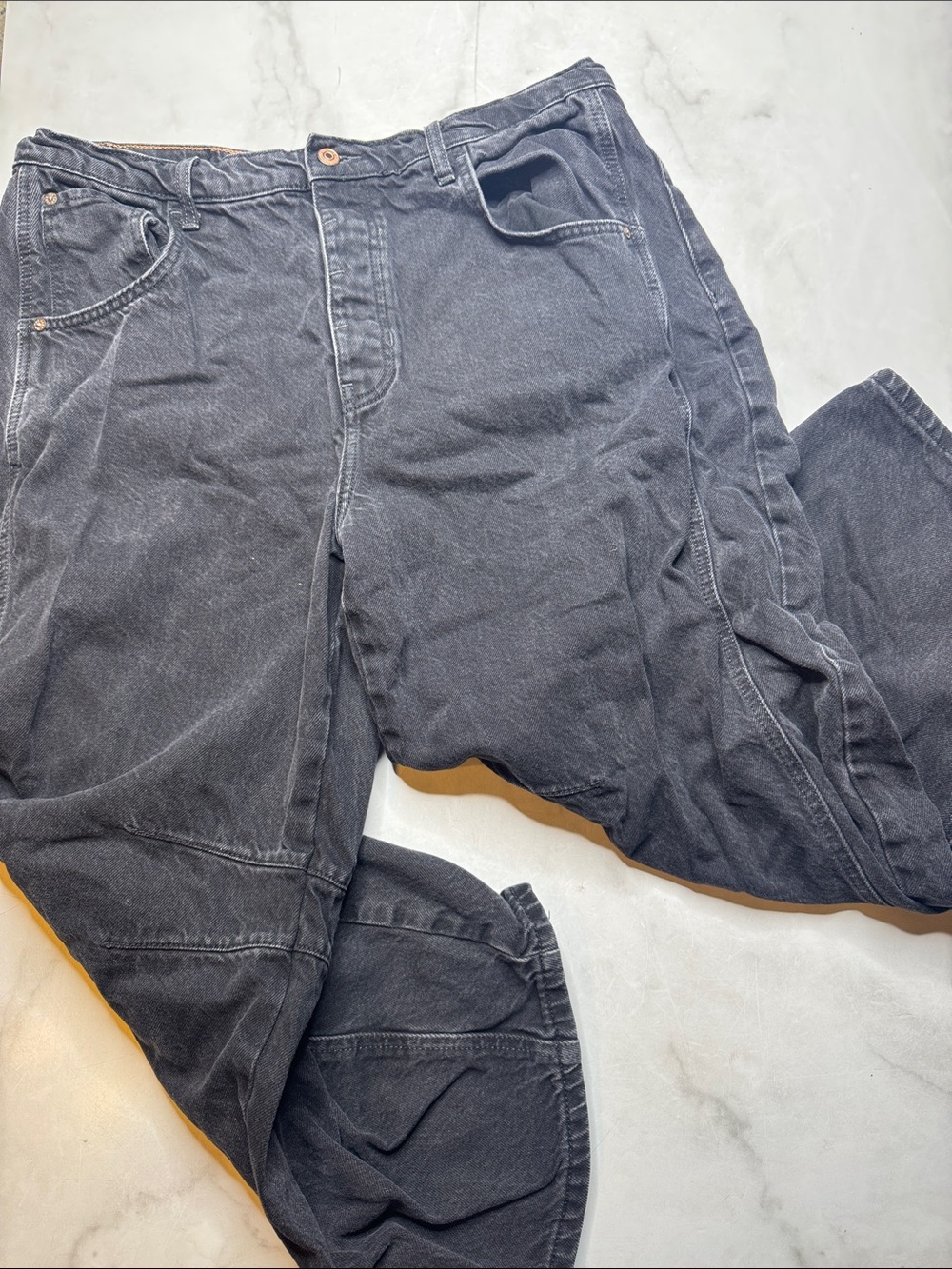Free People We The Free Good Luck Mid-Rise Barrel Jeans - Picture 4 of 7